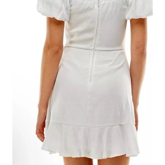 Trixxi Clothing Women Fit & Flare Short Dress Short Sleeve Ruffle Solid K803 NWT - Picture 8 of 15
